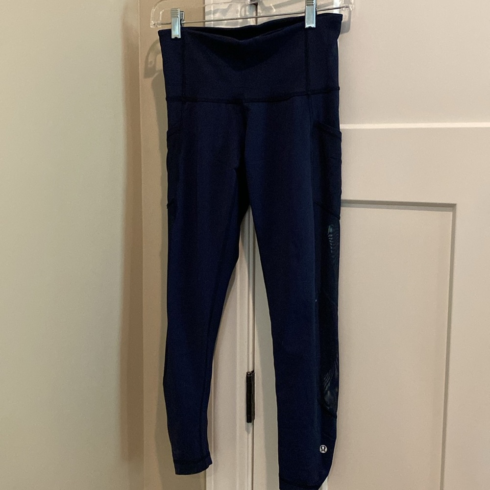 LULULEMON Navy sheer Leggings 4